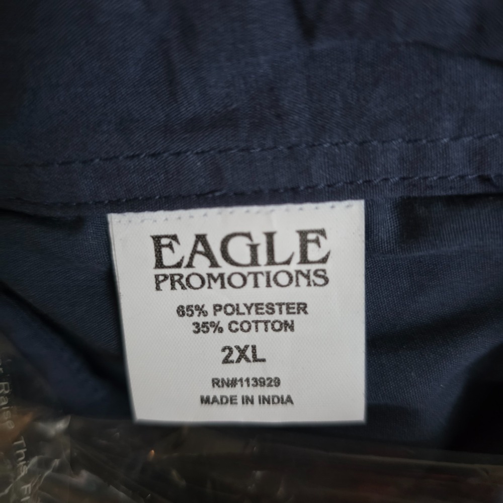 Eagle Promotions Work Shirt Mens 2XL Blue Milwaukee Brewers MLB Chest Pocket NWB - Picture 4 of 5